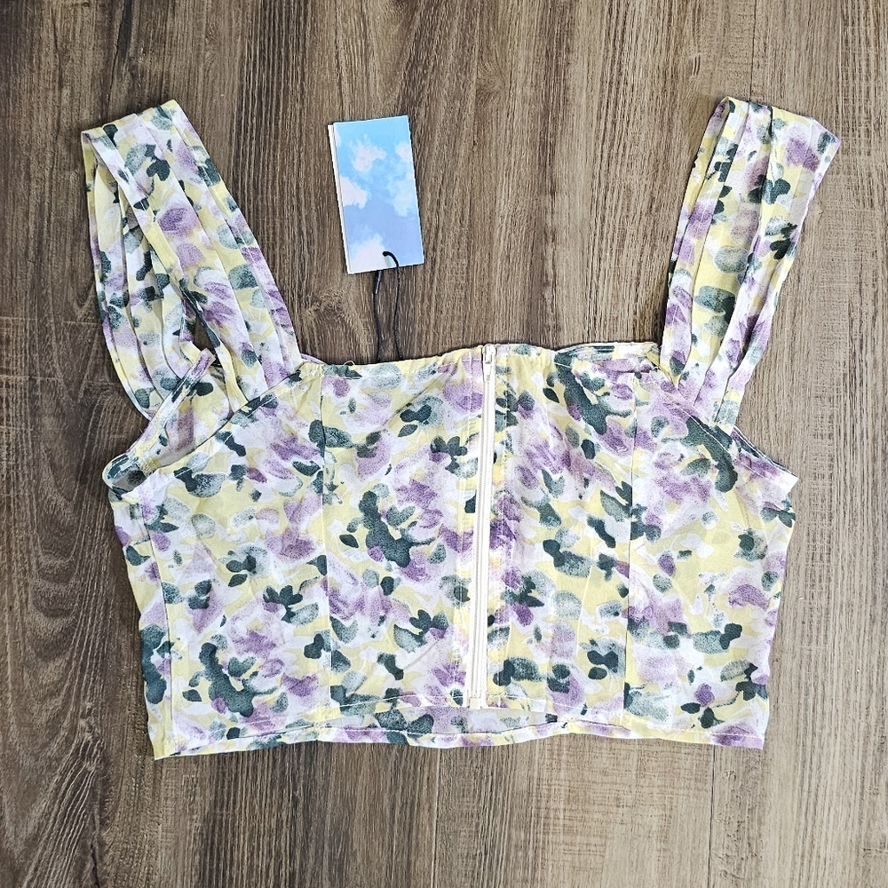 NWT Cider Floral Corset Tank Top - Picture 6 of 7